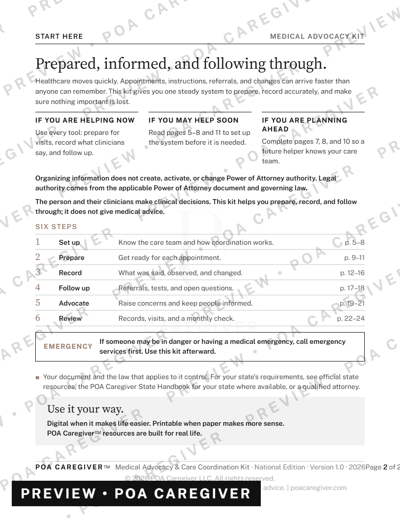 Medical Advocacy & Care Coordination Kit preview 2